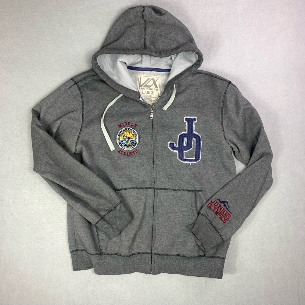 VAX Swimming Hoodie Mens Large Jacket Zip Middle Atlantic Junior Olympics Team